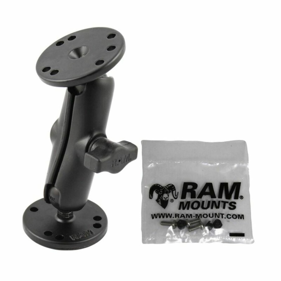 Fishfinder Accessories * | Ram Mounts 1 Ball Mount With Round Base And Mounting Hardware For Garmin Displays